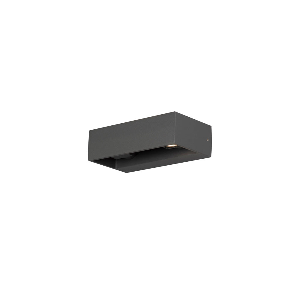 Konstsmide Monza Wandl. 2x6W LED anthrazit, 360° Spotdrehung, IP54