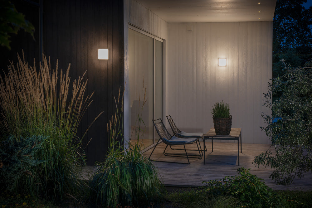 Konstsmide Cesena Wandleuchte weiss 10W HP LED, Dämmerungssensor
