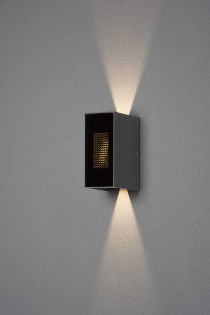 Konstsmide Cremona Wandl, anthr, dig, Flamme, 2x3Watt, LED , mit Fernb.
