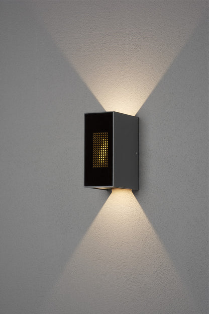 Konstsmide Cremona Wandl, anthr, dig, Flamme, 2x3Watt, LED , mit Fernb.