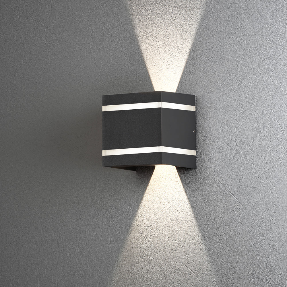 Konstsmide Cremona Wandleuchte anthrazit 2x3W High Power LED