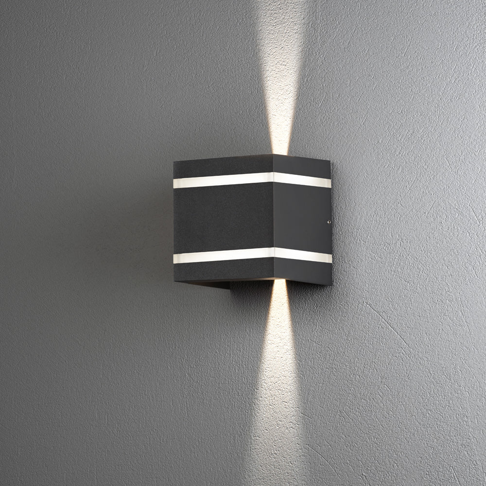 Konstsmide Cremona Wandleuchte anthrazit 2x3W High Power LED