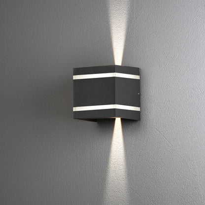 Konstsmide Cremona Wandleuchte anthrazit 2x3W High Power LED