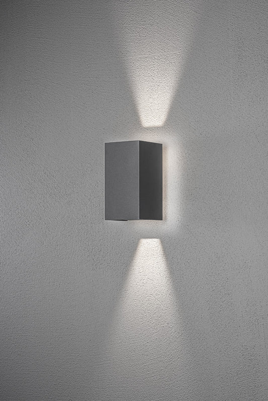Konstsmide Cremona Wandl. anthrazit 3x3W HP LED mit Rückwandleuchte