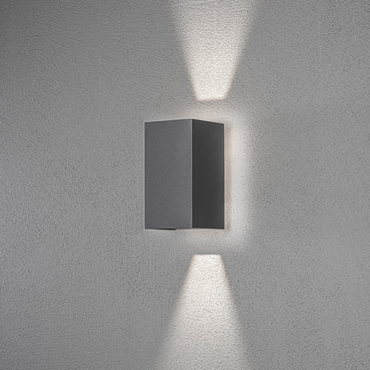 Konstsmide Cremona Wandl. anthrazit 3x3W HP LED mit Rückwandleuchte