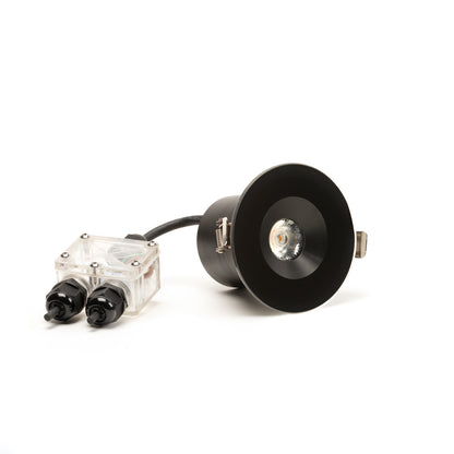 Konstsmide Einbaustr. HP LED 6W schwarze Glasfront