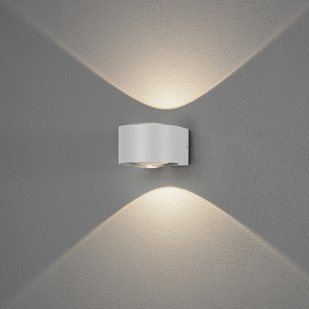 Konstsmide Gela LED Kristall-Linsen-Wandleuchte ab/auf weiss 2x6W