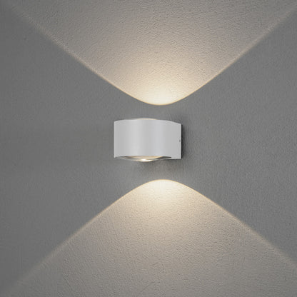 Konstsmide Gela LED Kristall-Linsen-Wandleuchte ab/auf weiss 2x6W