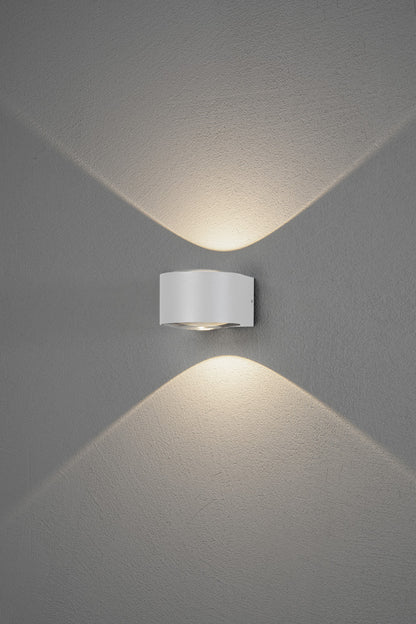 Konstsmide Gela LED Kristall-Linsen-Wandleuchte ab/auf weiss 2x6W
