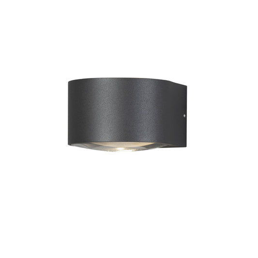 Konstsmide Gela LED Kristall-Linsen-Wandleuchte ab/auf anthrazit 2x6W