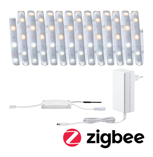 Paulmann MaxLED 250 LED Strip Tunable White Basisset Smart Home Zigbee beschichtet 5m  IP44 18W 1350lm 30LEDs/m Tunable White 36VA