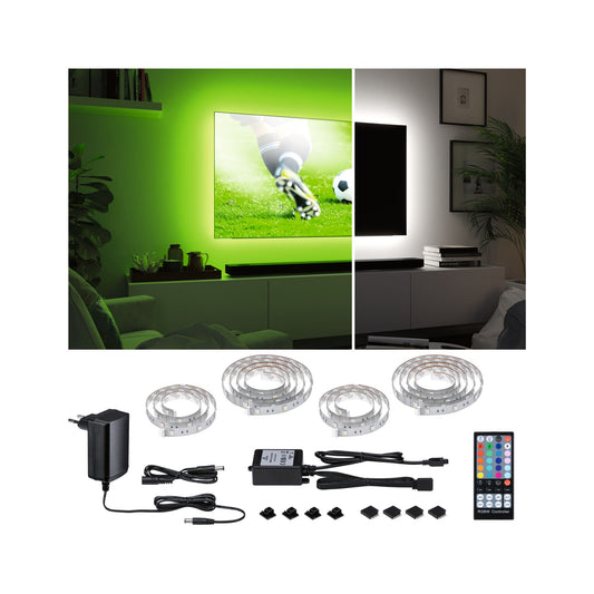 Paulmann MaxLED 250 LED Strip TV Comfort Basisset 55 Zoll 3,6m   20,5W 277lm/m 30LEDs/m RGBW+ 24VA