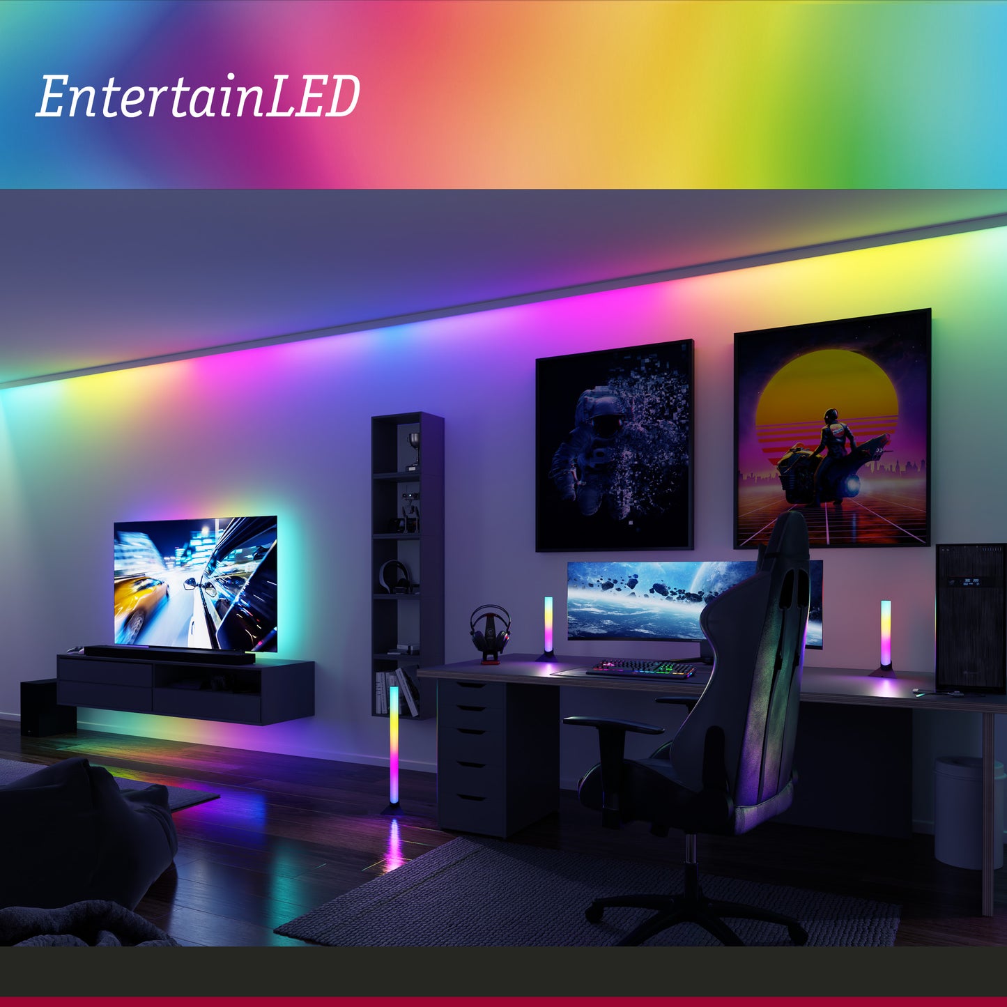 Paulmann EntertainLED Lightbar Dynamic RGB 30x30mm   2x0,6W 2x24lm  RGB