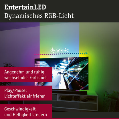 Paulmann USB LED Strip TV-Beleuchtung 55 Zoll 2m   3,5W  60LEDs/m RGB+