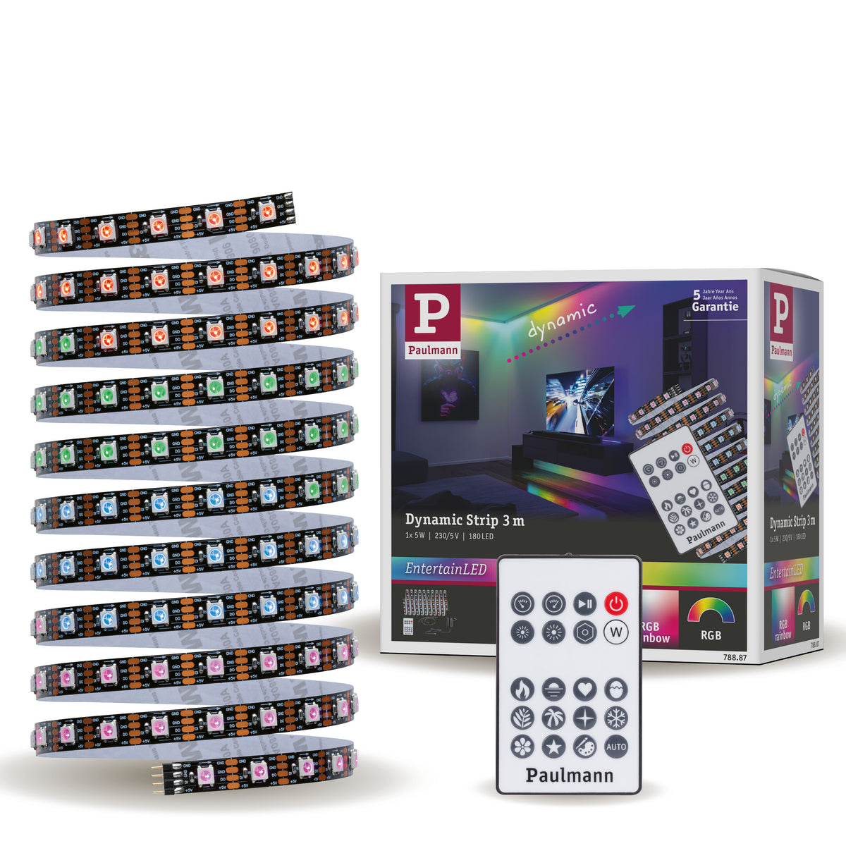 Paulmann LED Stripe Dynamic 3m   5W  60LEDs/m RGB+ 10VA