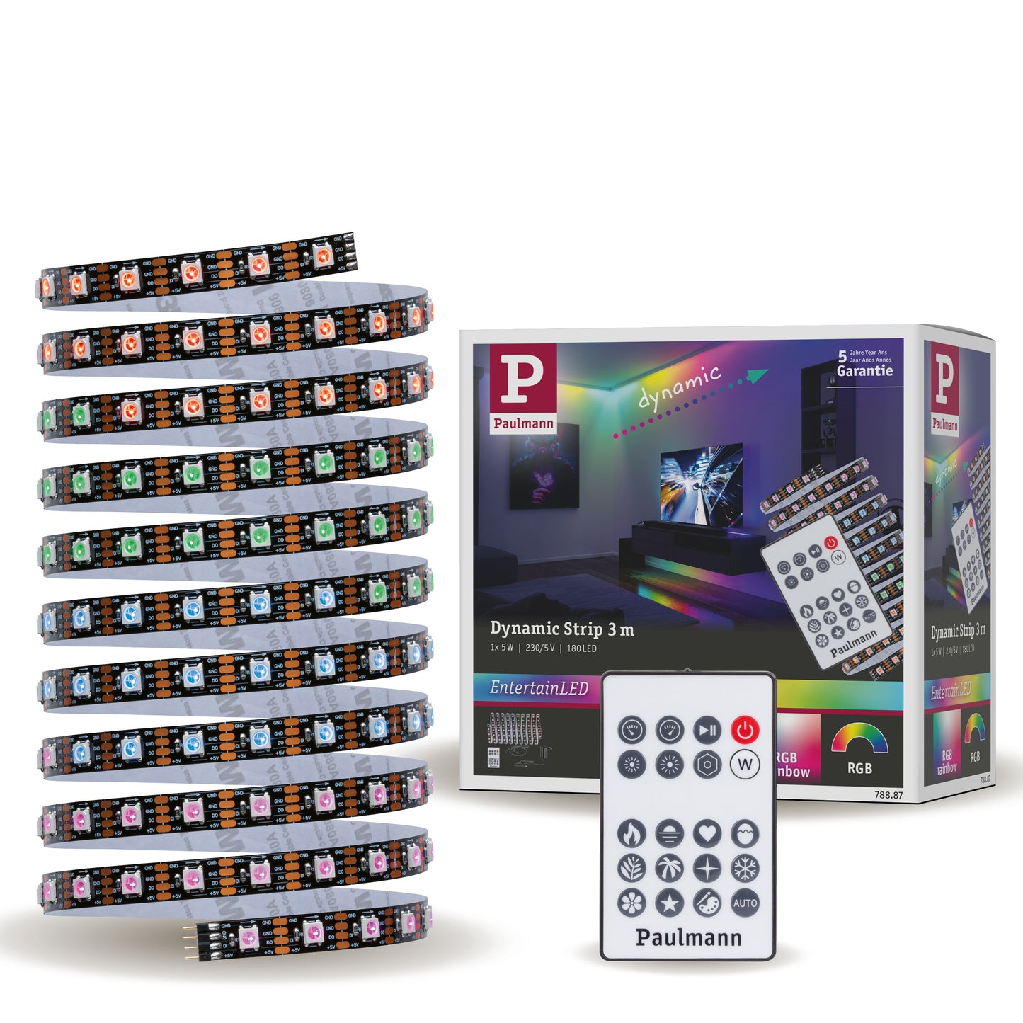 Paulmann LED Stripe Dynamic 3m   5W  60LEDs/m RGB+ 10VA
