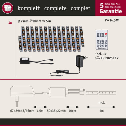 Paulmann LED Stripe Dynamic 5m   10,5W  60LEDs/m RGB+ 15VA