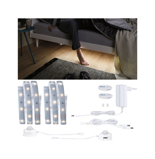 Paulmann MaxLED 250 Night Comfort Set für Doppelbett  1m 2700K 2x4W  24VA Silber