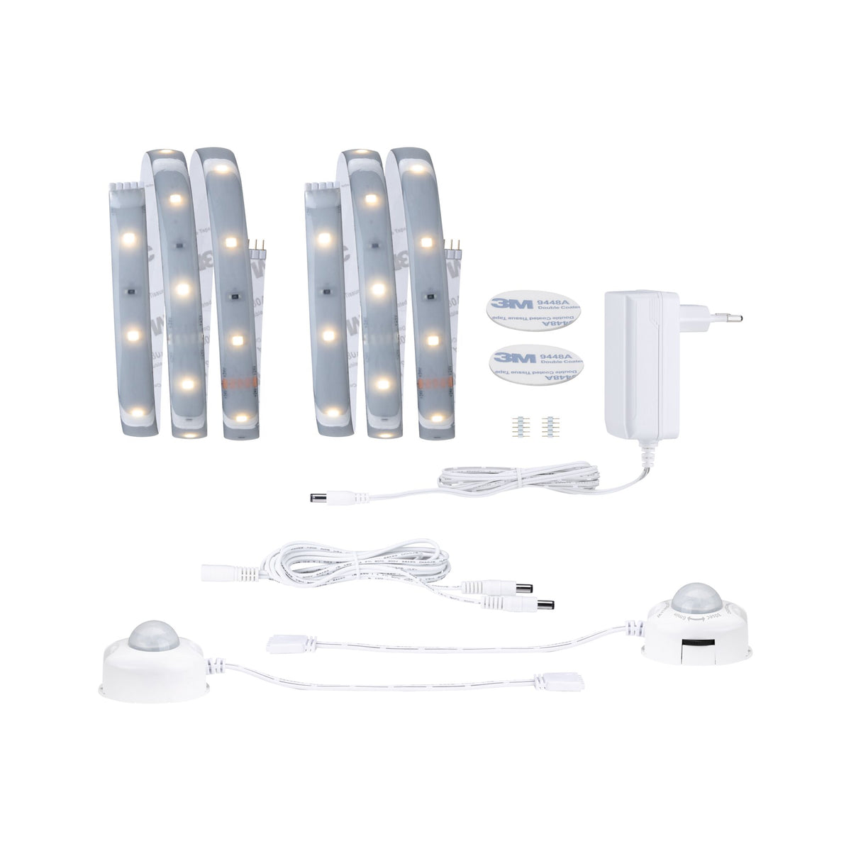 Paulmann MaxLED 250 Night Comfort Set für Doppelbett  1m 2700K 2x4W  24VA Silber