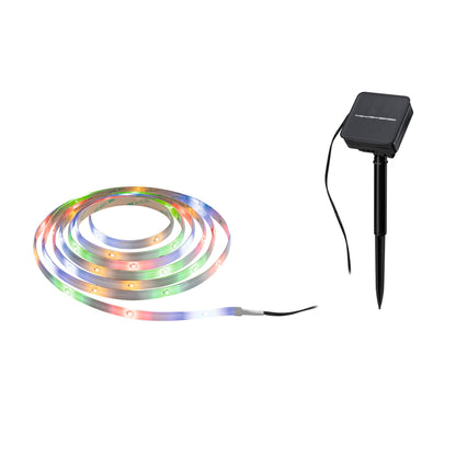 Paulmann Solar LED Stripe mit Dämmerungssensor IP44 3m RGB 0,3W   Schwarz