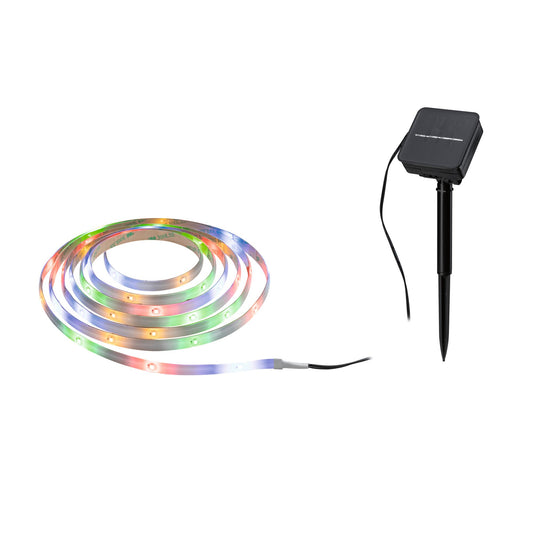 Paulmann Solar LED Stripe mit Dämmerungssensor IP44 3m RGB 0,3W   Schwarz