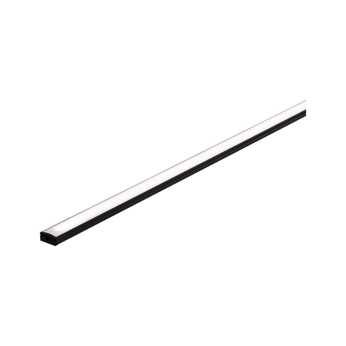 Paulmann Base Profil mit weißem Diffusor 1m schwarz eloxiert/weiß Alu/Kunststoff