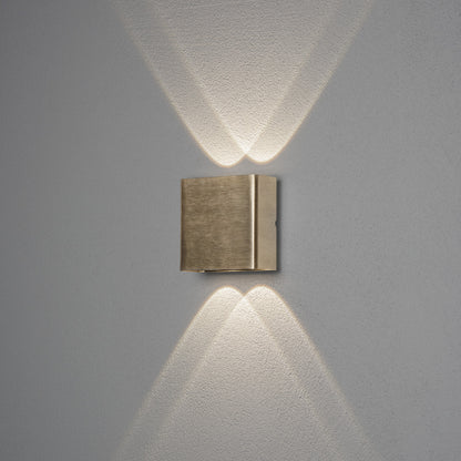 Konstsmide Chieri 2x2 LED Wandleuchte messing