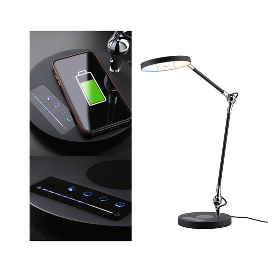 Paulmann AS Numis LED Deskl 11W sw QI tunW dim Kabell 1,50m