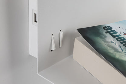 Paulmann Wandleuchte mit Ablage Merani E27 max. 40W/2,5W Beige/Weiß, Stoff/Metall