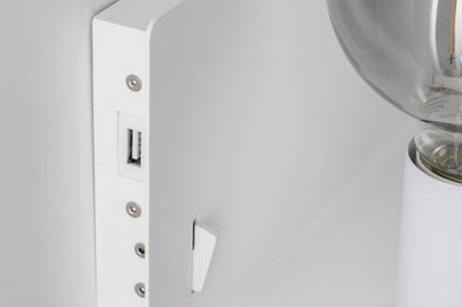 Paulmann Wandleuchte mit Ablage Devara E27 max. 40W Weiß/Metall