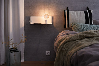 Paulmann Wandleuchte mit Ablage Devara E27 max. 40W Weiß/Metall