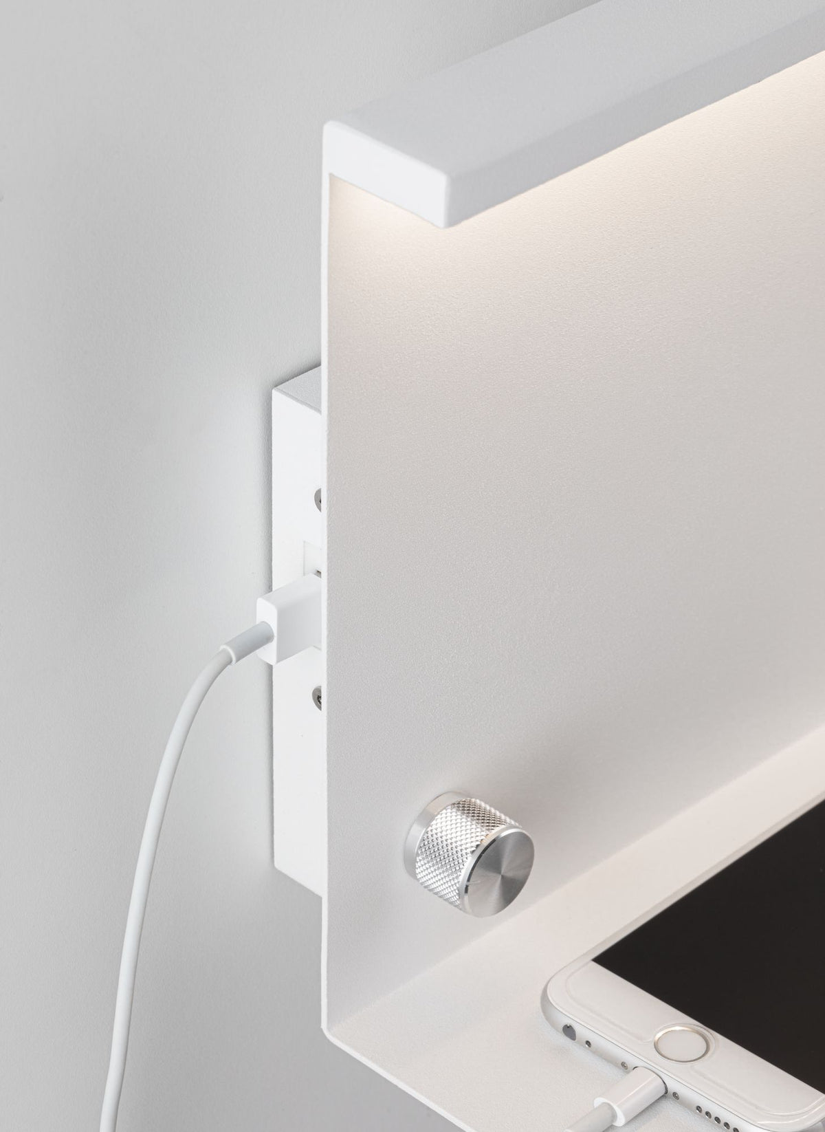 Paulmann LED Wandleuchte mit Ablage Jarina 4,5 W Weiß/Metall