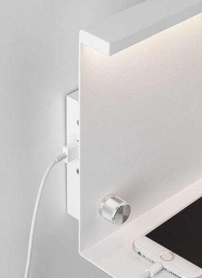 Paulmann LED Wandleuchte mit Ablage Jarina 4,5 W Weiß/Metall
