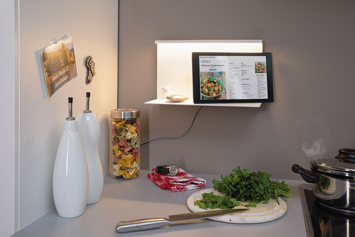 Paulmann LED Wandleuchte mit Ablage Jarina 4,5 W Weiß/Metall