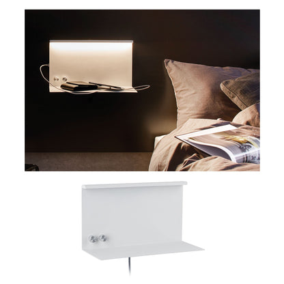 Paulmann LED Wandleuchte mit Ablage Jarina 4,5 W/ 1,6 W Weiß/Metall