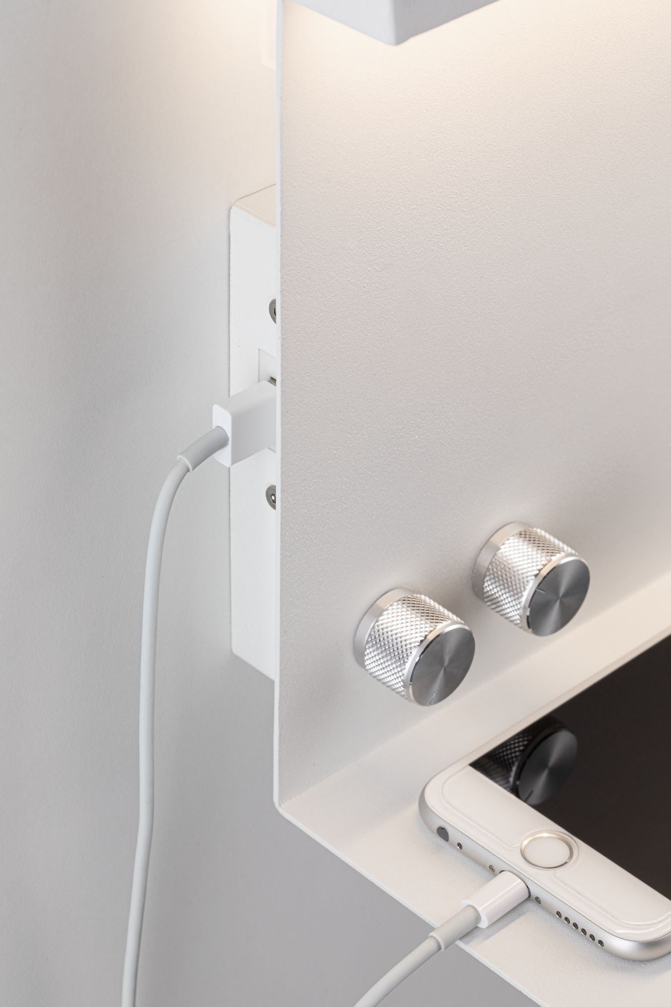 Paulmann LED Wandleuchte mit Ablage Jarina 4,5 W/ 1,6 W Weiß/Metall