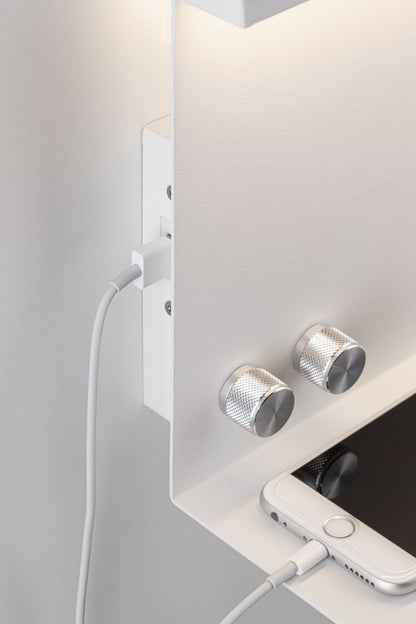 Paulmann LED Wandleuchte mit Ablage Jarina 4,5 W/ 1,6 W Weiß/Metall
