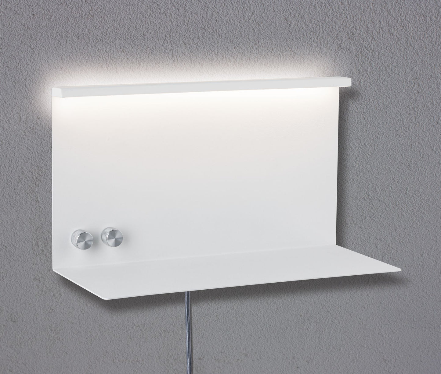 Paulmann LED Wandleuchte mit Ablage Jarina 4,5 W/ 1,6 W Weiß/Metall