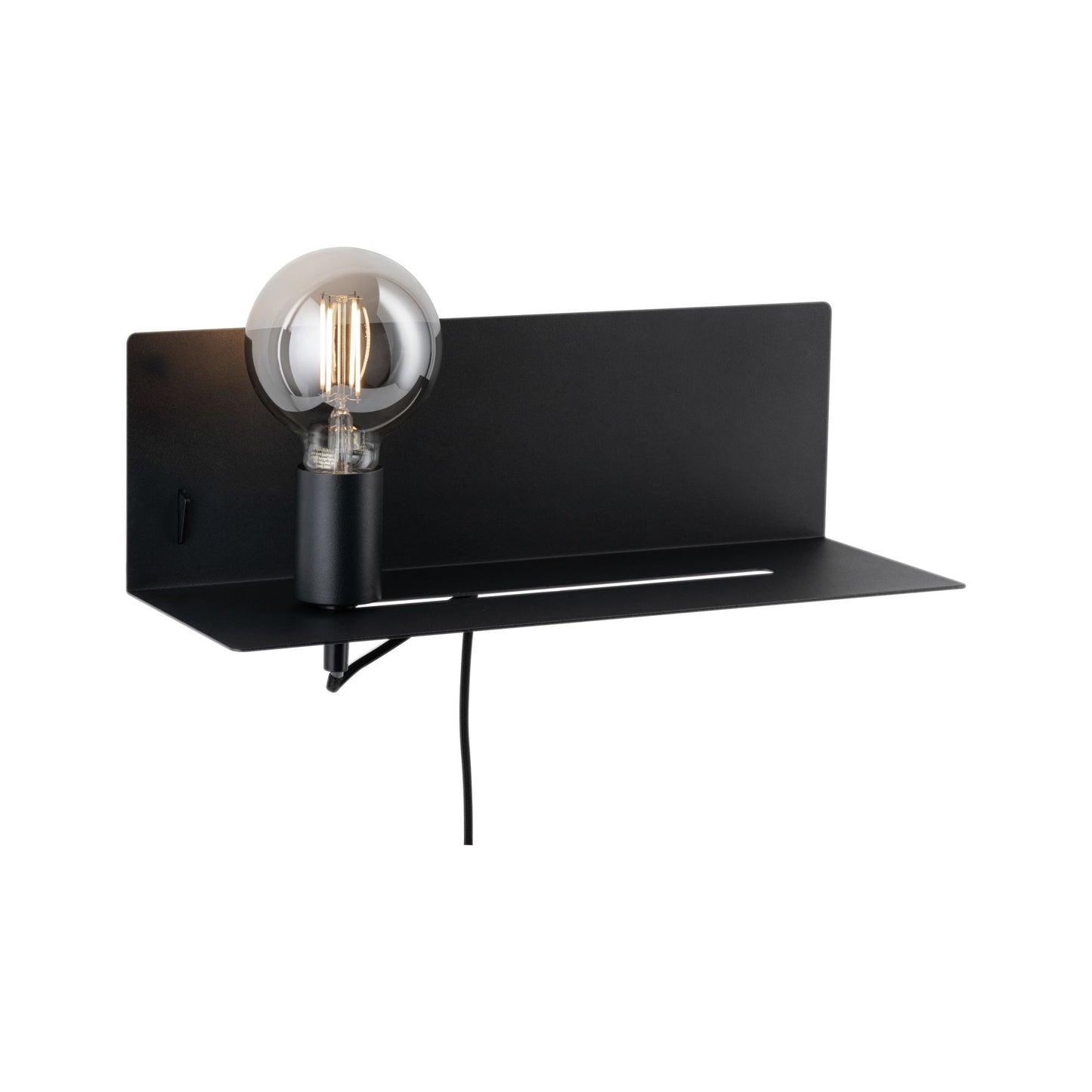 Paulmann Wandleuchte mit Ablage Devara E27 max. 40W SchwarzMetall