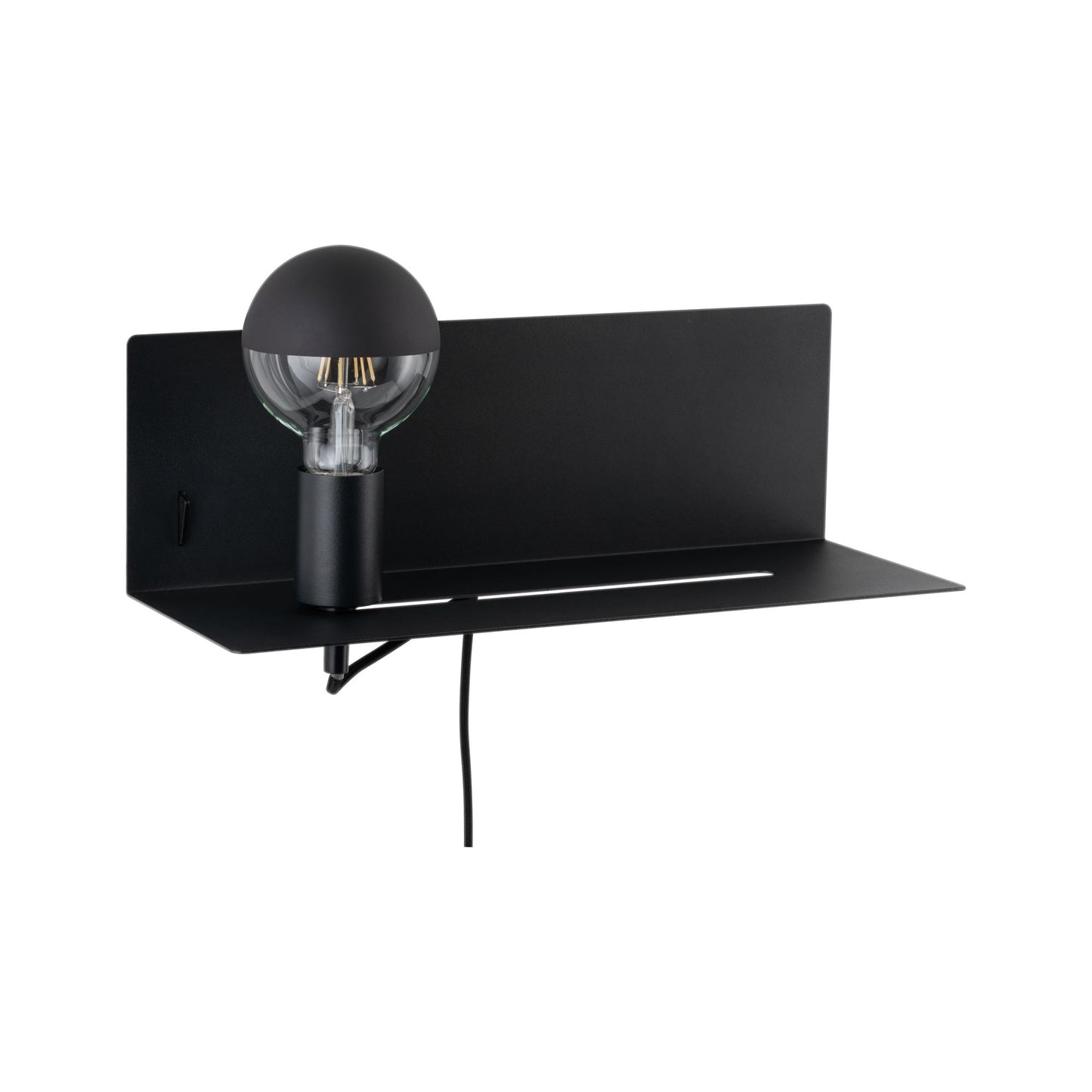 Paulmann Wandleuchte mit Ablage Devara E27 max. 40W SchwarzMetall