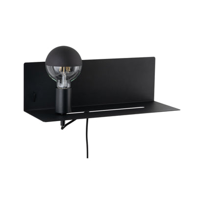 Paulmann Wandleuchte mit Ablage Devara E27 max. 40W SchwarzMetall
