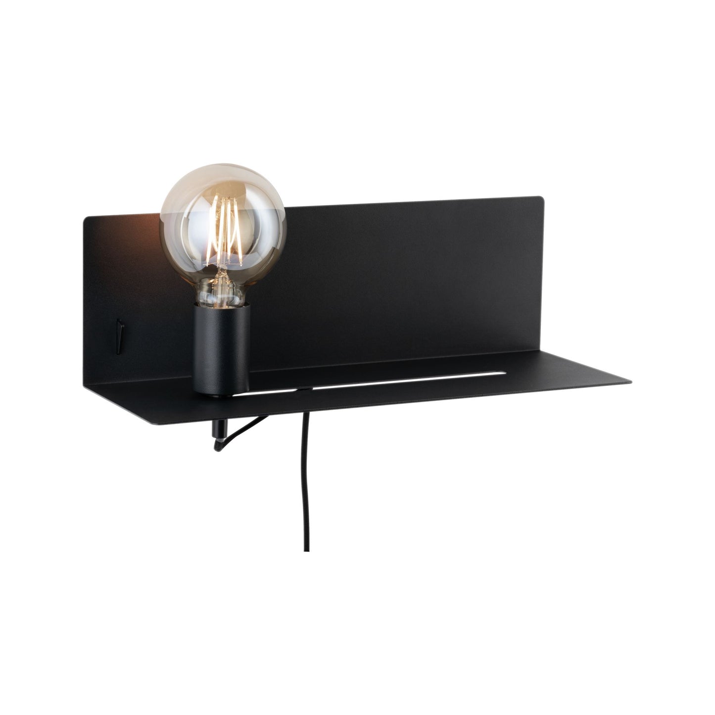 Paulmann Wandleuchte mit Ablage Devara E27 max. 40W SchwarzMetall