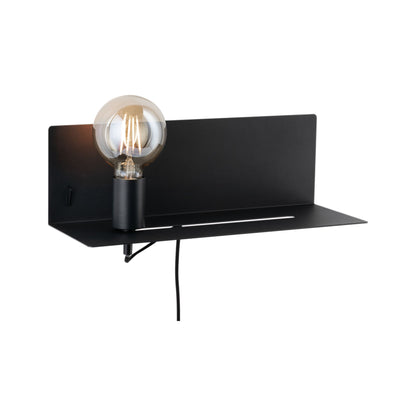 Paulmann Wandleuchte mit Ablage Devara E27 max. 40W SchwarzMetall