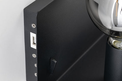 Paulmann Wandleuchte mit Ablage Devara E27 max. 40W SchwarzMetall