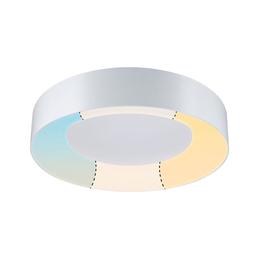 Paulmann WallCeiling HomeSpa Casca IP44 WhiteSw Deckenl LED 1x23W 400mm Ws 230V Met/Kst
