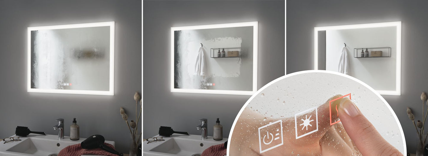 Paulmann WallCeiling HomeSpa Mirra eckig IP44 LED WhiteSw 22W 600x800mm Spi/Ws 230V Met/Ac
