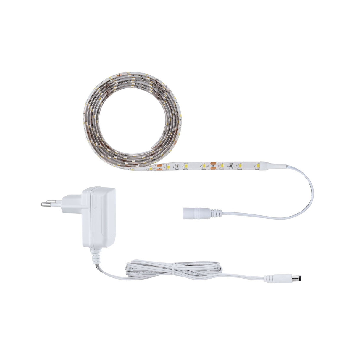 Paulmann FN SimpLED Stripe Set 1,5m Warmweiß 5W 230/12V DC Weiß Metall Kst