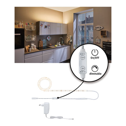 Paulmann SimpLED Power Strip Set 1,5m Warmweiß 17W beschichtet