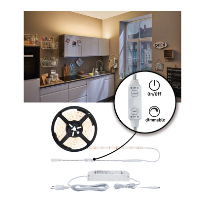 Paulmann SimpLED Power Strip Set 3m Warmweiß 33W beschichtet
