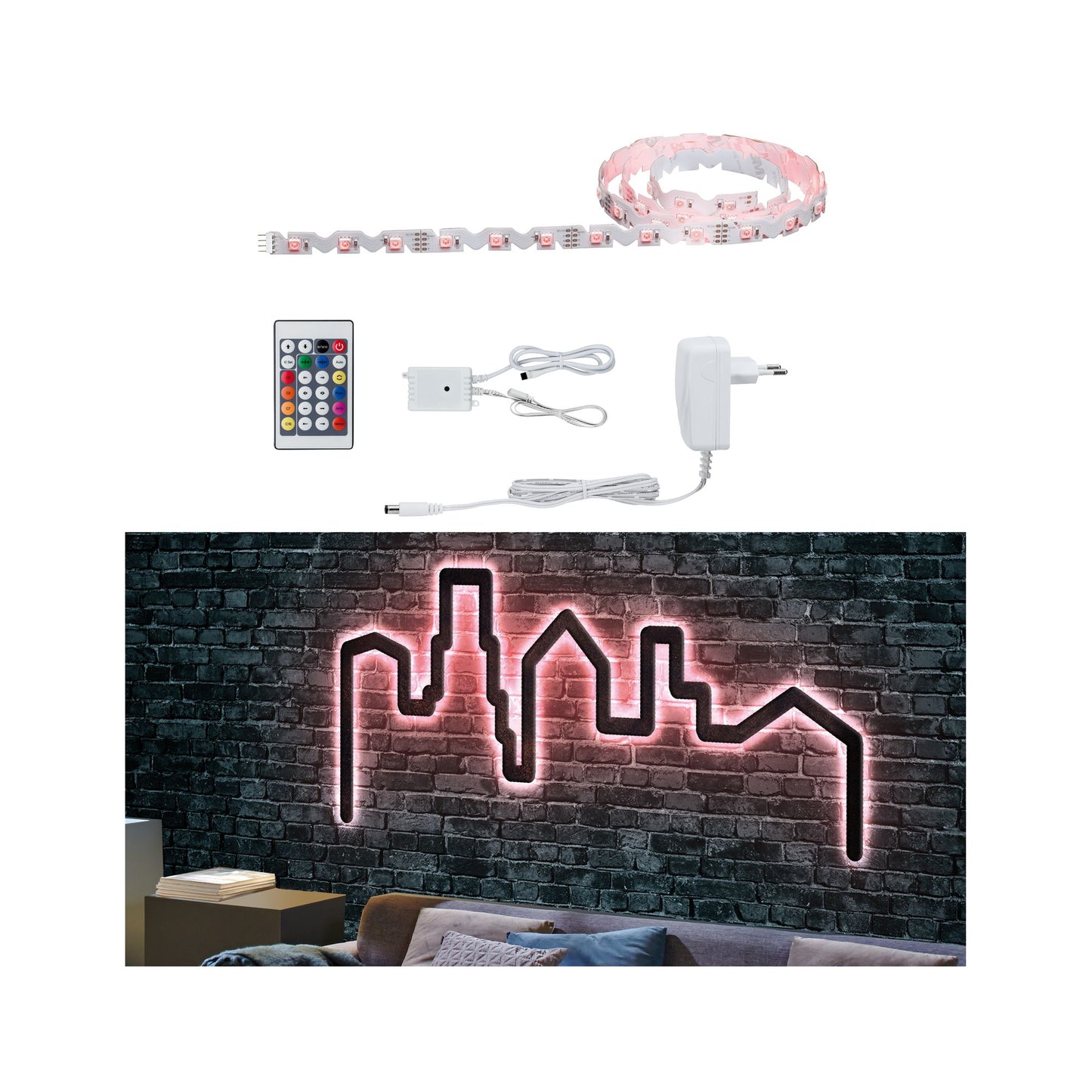 Paulmann Function FlexLED 3D Set 1,5m RGB 11W 230V/12V 12VA Weiß